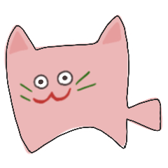 [LINEスタンプ] のんきなピンクのネコ