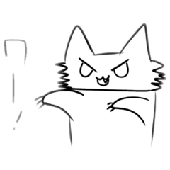 [LINEスタンプ] オコオコニャンコ「これが普段の顔ニャノ」