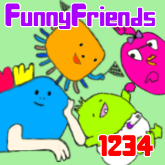 [LINEスタンプ] FunnyFriends1234