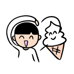 [LINEスタンプ] ソフトクリームand人間