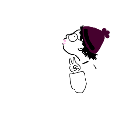 [LINEスタンプ] メガネとかニット帽とか