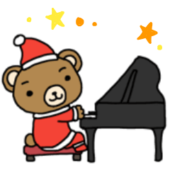 [LINEスタンプ] ピアノ弾きのクマさん 3