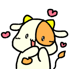 [LINEスタンプ] もこもこ！牛さんのぬいぐるみスタンプ