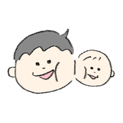 [LINEスタンプ] ふたりきょうだい 時々ネコ