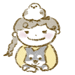 [LINEスタンプ] りりぃ と とりの白ごま と いぬの黒ごま