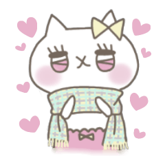 [LINEスタンプ] 感情豊かなラブリィにゃんこ。冬ver♡