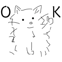 [LINEスタンプ] 【背景が透ける】シュールな線ねこ