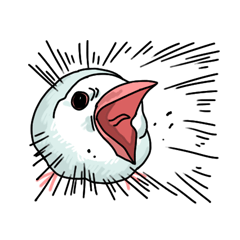 [LINEスタンプ] ラフな文鳥