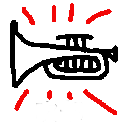 [LINEスタンプ] 手書き吹奏楽楽器、英語版