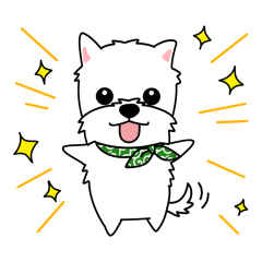 [LINEスタンプ] ウエストハイランドホワイトテリアで登場