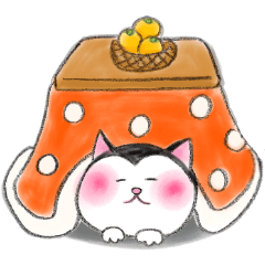 [LINEスタンプ] 【冬に使える】富士額猫の冬休み