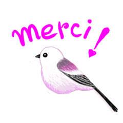 [LINEスタンプ] mésange à longue queue