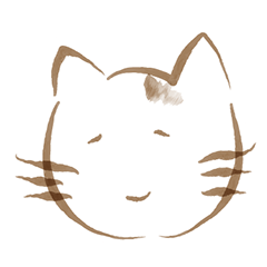 [LINEスタンプ] ほとんど白い三毛猫の顔