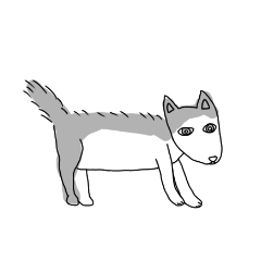 [LINEスタンプ] 灰色なオオカミ