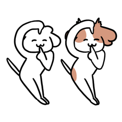 [LINEスタンプ] ふわふわワンコとキャバリアのスタンプ