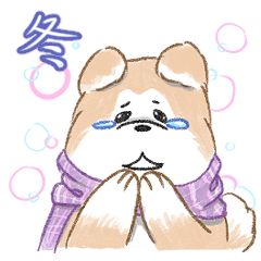 [LINEスタンプ] 冬が大好き！！秋田犬