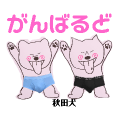 [LINEスタンプ] 秋田犬カッツと茶羽⑤