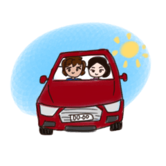 [LINEスタンプ] ダンサーとレーサー