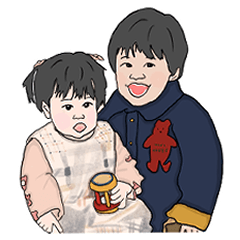 [LINEスタンプ] ちびあす と ちびよち のすたんぷ に