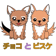 [LINEスタンプ] チワワのチョコとビスケ