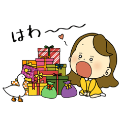 [LINEスタンプ] クリスマスが待ち遠しい女の子