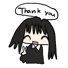 [LINEスタンプ] 黒服ちゃんスタンプ