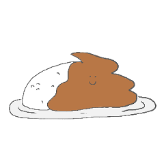 [LINEスタンプ] カレーとうんちの違い