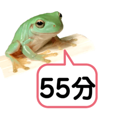 [LINEスタンプ] イエアメガエル 分刻み55分から60分③