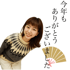 [LINEスタンプ] donkmodel saori(小俣彩織/冬)