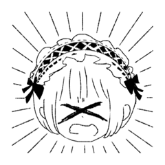 [LINEスタンプ] 使いやすいヘッドドレス女
