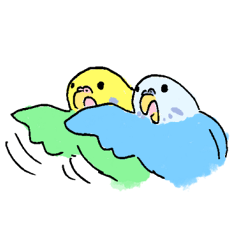 [LINEスタンプ] インコのぽこちゃんとぴこりーの3