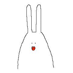 [LINEスタンプ] くちびる うさぎ