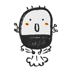 [LINEスタンプ] 黒パンツマン(2020.12.3)