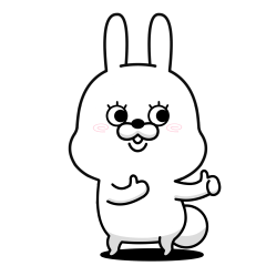 [LINEスタンプ] まばたきしすぎうさぎの画像（メイン）