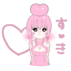 [LINEスタンプ] ♡ももいろヘアのお嫁さんスタンプ♡