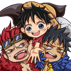 [LINEスタンプ] ONE PIECE むにむにキャラすたんぷ