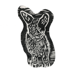 [LINEスタンプ] 版画のムダ毛犬