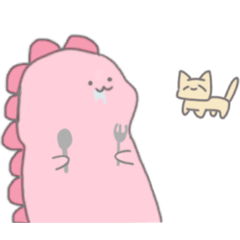 [LINEスタンプ] 感情だけで生きる恐竜もどき