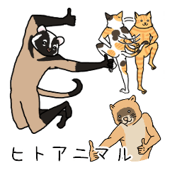 [LINEスタンプ] ヒトアニマル よく使う言葉