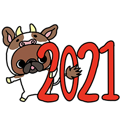 [LINEスタンプ] 梅ちゃん年末年始2020〜2021の画像（メイン）