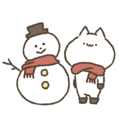 [LINEスタンプ] もちゃぬこ(冬)