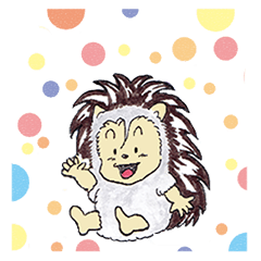 [LINEスタンプ] 異空間からやってきたハリネズミの子パリー