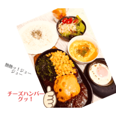 [LINEスタンプ] ゆーこの自炊ご飯シリーズ①
