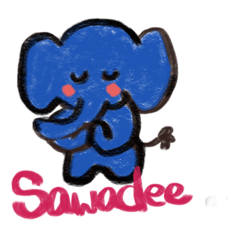 [LINEスタンプ] タイ語で話してみるゾウ