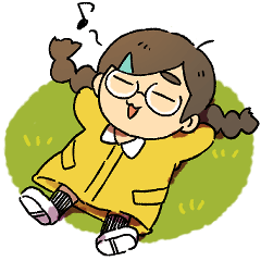 [LINEスタンプ] 気の抜けた女の子