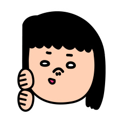 [LINEスタンプ] ゆるい変な顔の女の子