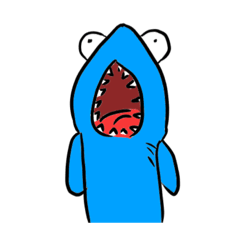 [LINEスタンプ] 微妙な反応のサメくん