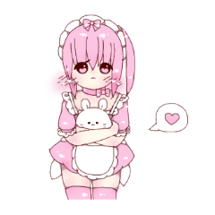 [LINEスタンプ] ♡momo♡メイド喫茶のかわいいスタンプ♡