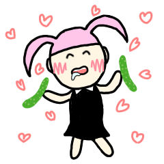 [LINEスタンプ] きゅうり大好きめろちゃん
