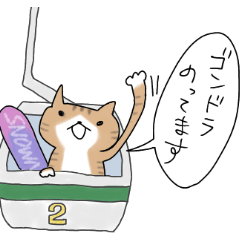 [LINEスタンプ] スノボねこ